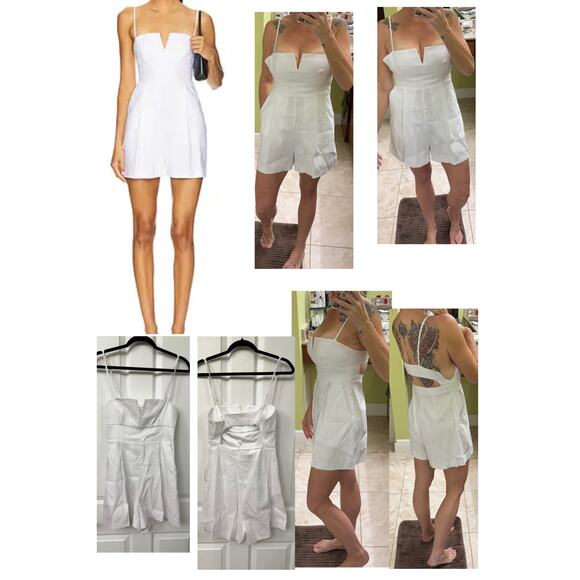 Susana Monaco linen cotton blend small romper $195 retail NWT with pockets - Picture 9 of 9